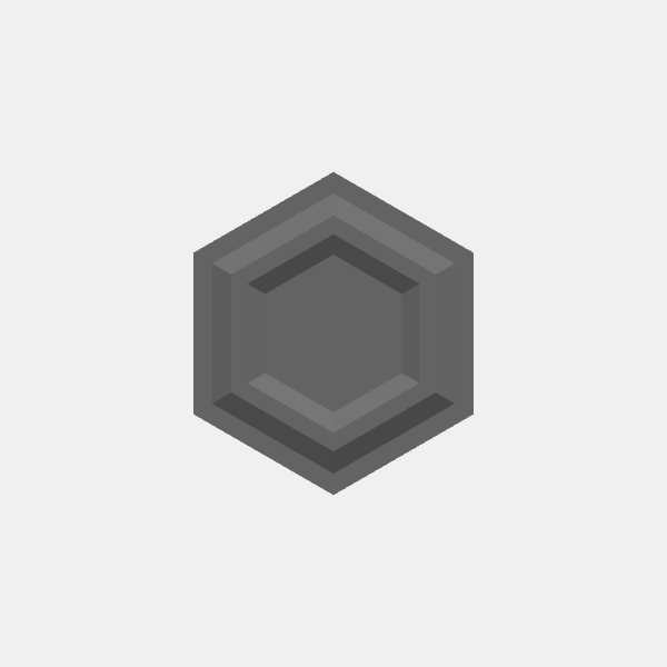 Battletech Building Terrain - Hex Stack - Top 1 unit - Style 1a v1.0.stl