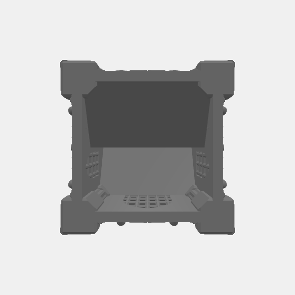 Grimdark 40k Dice Tower - Top v1.0.stl