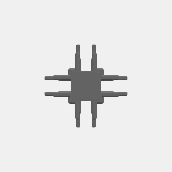 Understone Walls - Short Junction -  Skulls inset - Cross v1.1.stl