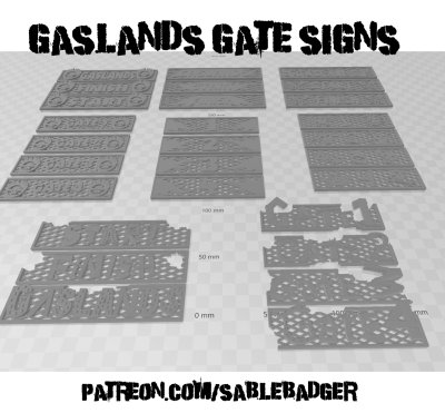 Gaslands Gate Signs
