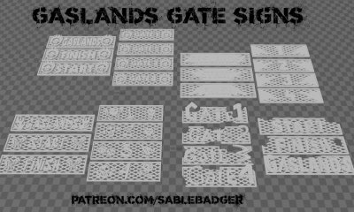 Gaslands Fire Template, Gate Signs, and Motors - Image 4