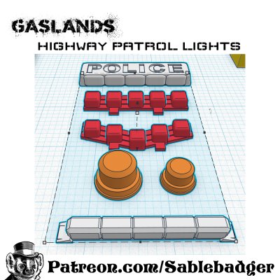 Gaslands Police Lights
