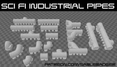 Sci Fi Industrial Pipes