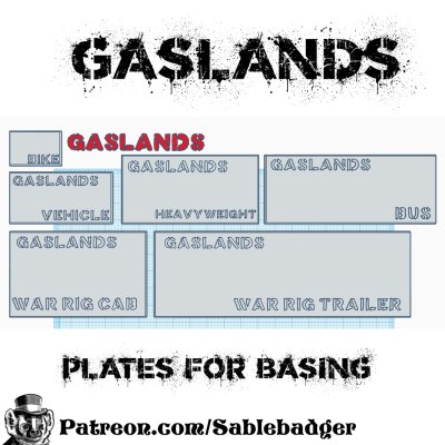 Gaslands - Base templates