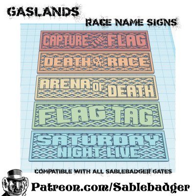 Gaslands - Race Name Signs