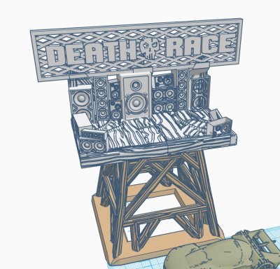 Gaslands - Race Sign Platform with Speakers - Image 1