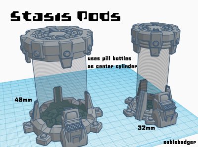 Sci Fi - Pill Bottle Stasis Pods