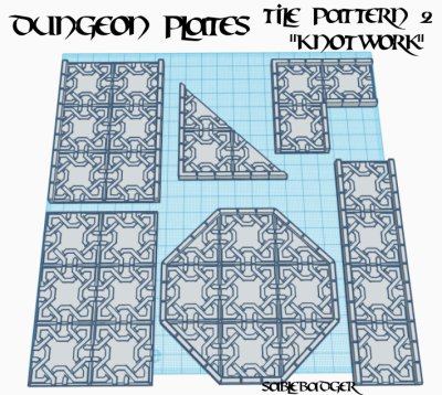 Dungeon Plates - Tile Pattern 2 knotwork
