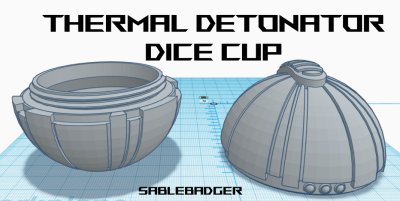 Sci Fi - Thermal Detonator Dice Holder