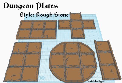 Dungeon Plates - Rough stone
