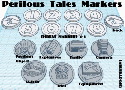Perilous Tales game tokens
