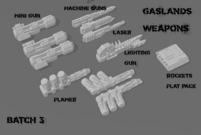 Gaslands Weapons - Batch 3