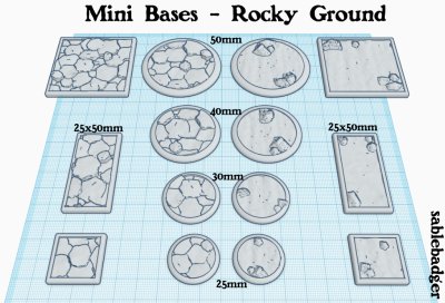 Mini Bases - Rocky Ground