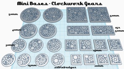 Mini Bases - Clockwork Gears