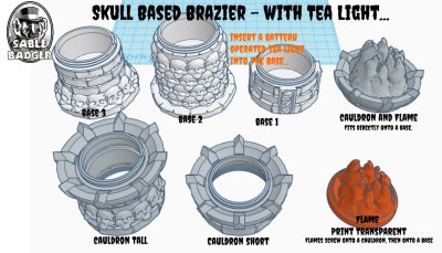 Skull Based Stone Brazier - Image 1