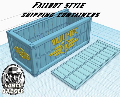 Day 8 - Fallout style shipping container 28mm