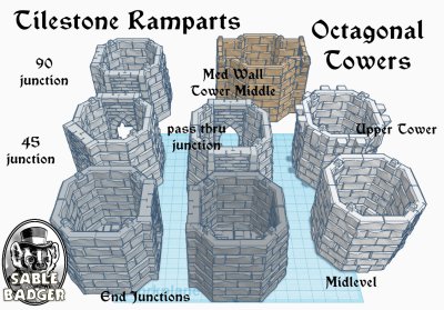 Tilestone Ramparts Octagonal Towers
