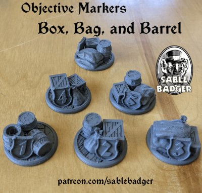 Objective Markers - Box Bag and Barrel