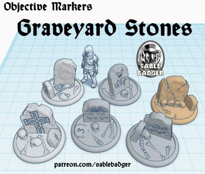 Objective Markers - Graveyard Stones - Image 3