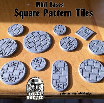 Mini Bases - Square Pattern Tiled - Image 2