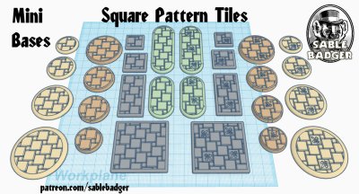 Mini Bases - Square Pattern Tiled - Image 1