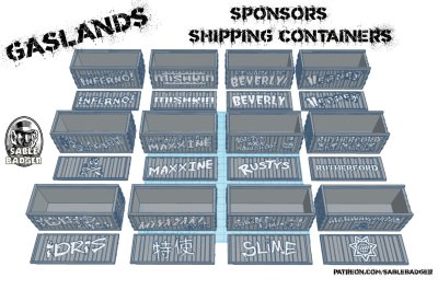Gaslands - Sponor Shipping Container Boxes