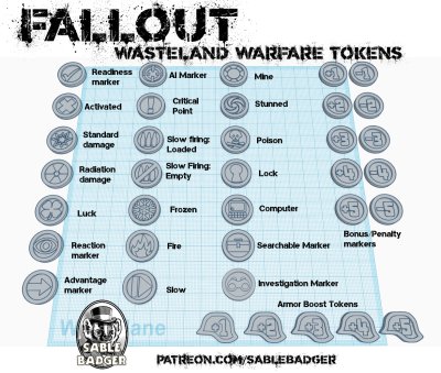 Token Set - Fallout Wasteland Warfare