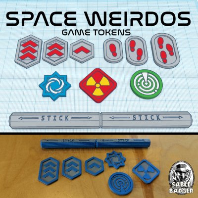 Tokens and Ruler - Space Weirdos