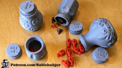 Health Potion Bottles - Dice Holder and Dice - Image 1