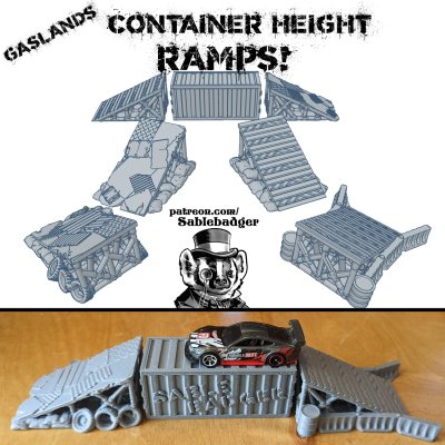 Gaslands - Container Height Ramps - Image 1