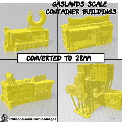 Post Apoc - 28mm Container Buildings