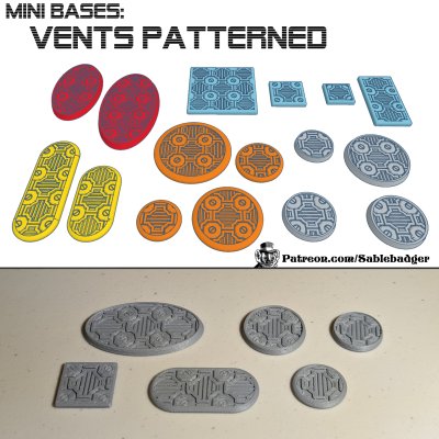 Mini Bases - Sci Fi Vents Pattern