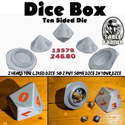 Dice Box - Ten Sided Die