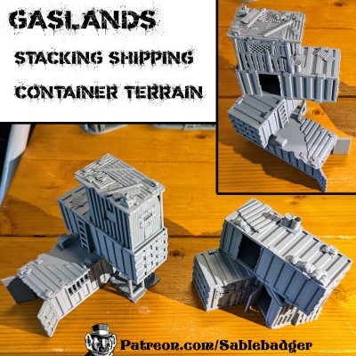 Stacking Shipping Container Buildings - Gaslands Scale - Image 1