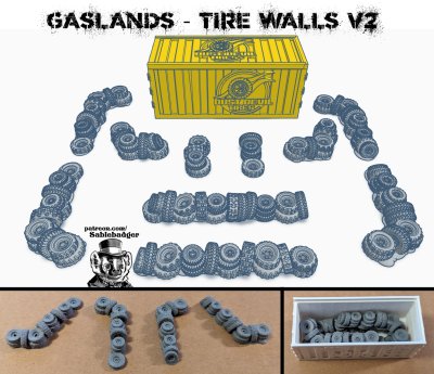 Gaslands - Tire Walls v2
