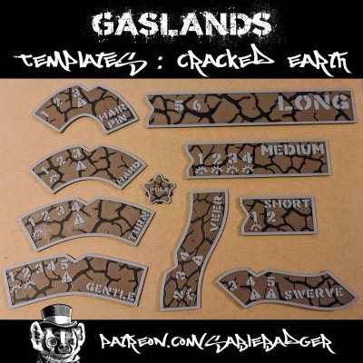 Gaslands Templates - Cracked Earth - Image 1
