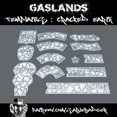 Gaslands Templates - Cracked Earth - Image 2