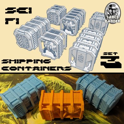 Sci Fi Shipping Containers - Set 3