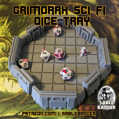 Dice Tray - Grimdark Sci Fi