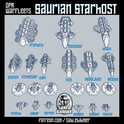 Opr Warfleets - Saurian Starhost