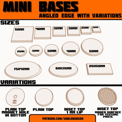 Mini Bases - Plain plus Variations - Image 2