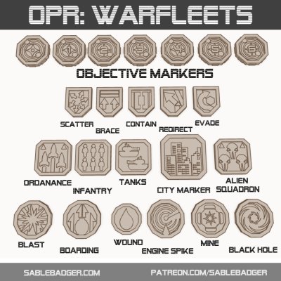OPR Warfleets - Game Tokens
