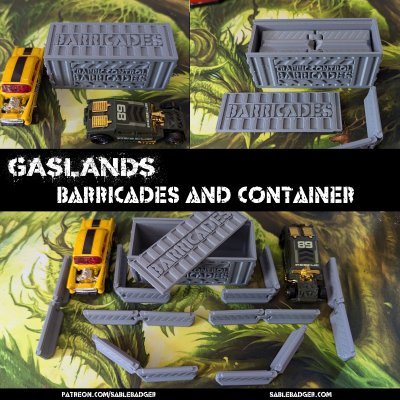 Gaslands Traffic Control Barricades