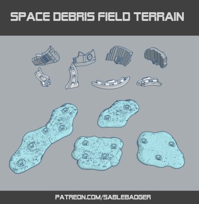 Space Debris Field Terrain