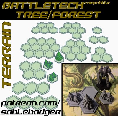 Battletech - Tree Forest Terrain